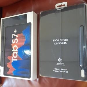 Samsung Galaxy tab S7+plus 12.4" 128GB Android tablets and three keyboard cover